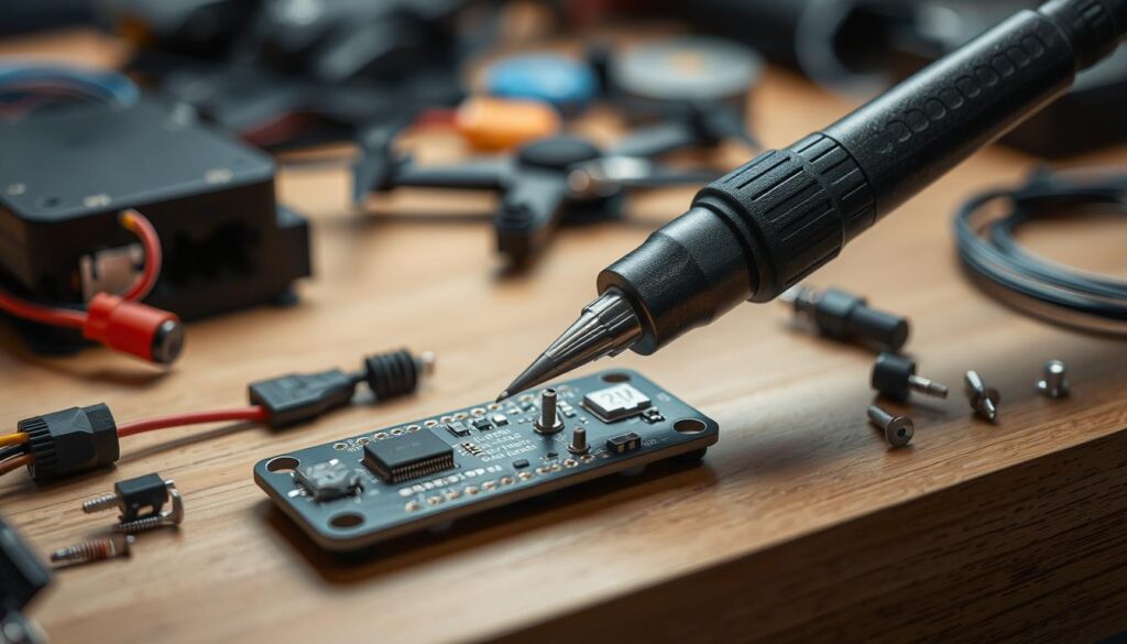 soldering iron for drone assembly