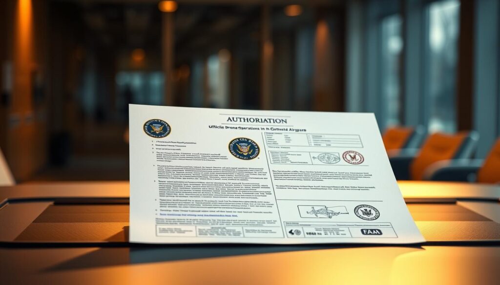 FAA authorization for drone operations in restricted airspace